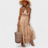 Lola - Maxi kleita ar boho stila mežģīnēm