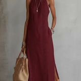 Jimena™ - Linena eleganta midi kleita