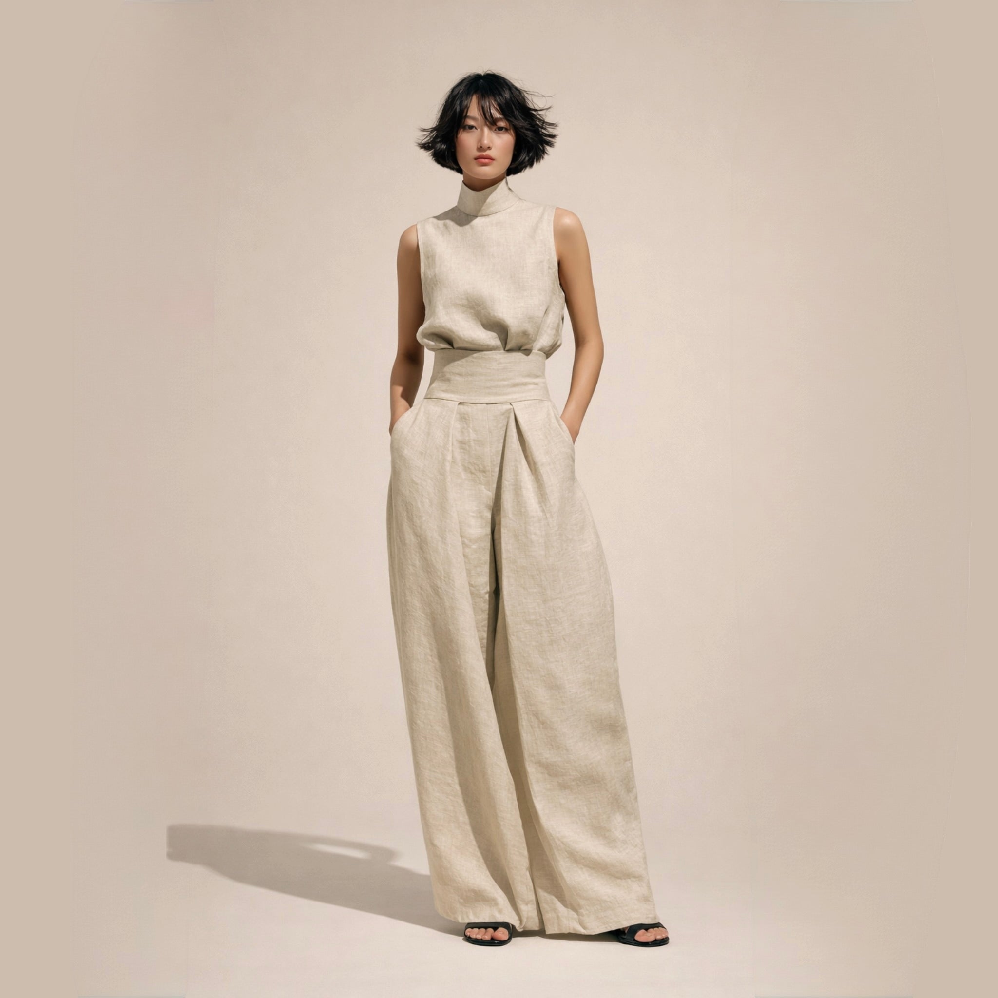 Elisa | Elegants augsto jostasvietu kombinezonis