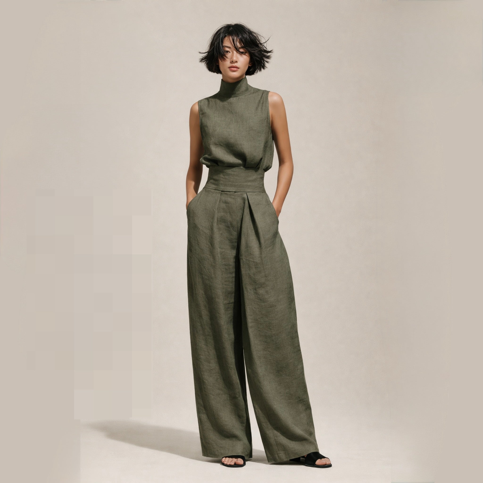 Elisa | Elegants augsto jostasvietu kombinezonis